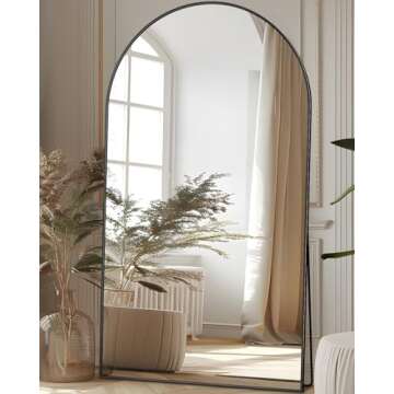 LadyNow Full Length Mirror, 78"x38" Oversized Floor Mirror Freestanding, Full Body Mirror Floor Stan...