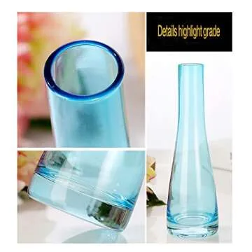 Elegant Hand-Made Grey Glass Bud Vase for Flowers