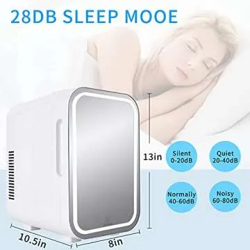 ZLPTEAM Mini Fridge, Portable Small fridge 8 Liter, Compact Fridge for Skincare, Beauty Fridge for Bedroom, Dorm