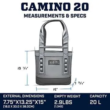 YETI Camino 20 Carryall with Internal Dividers, All-Purpose Utility Bag, Nordic Purple