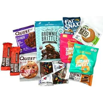 Keto Sweets and Desserts Snack Box and Care Package | Low Carb and Keto Friendly Gift or Snack Set | Packed with Low Carb, Low Glycemic Snacks!