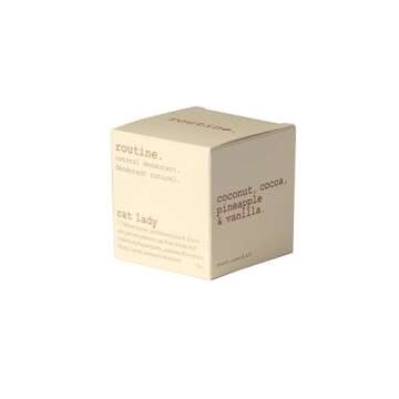 Routine Natural Deodorant Cat Lady (Vegan: No Beeswax) Deo Jar | 2 Fluid Oz. Natural Deodorant | Aluminum Free Natural Deodorant For Women & Men (Cream Jar Formula)