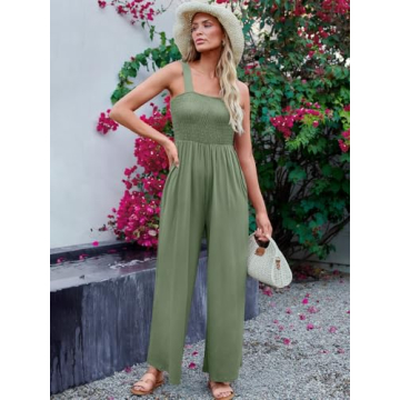 AUTOMET Women's Casual Summer Jumpsuit with Pockets