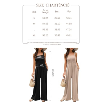 AUTOMET Women's Casual Summer Jumpsuit with Pockets