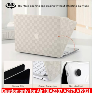 BYCeKe Stylish Checkered Hard Shell Case for MacBook Air