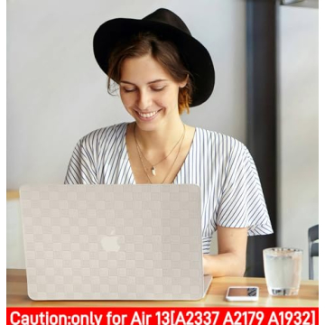 BYCeKe Stylish Checkered Hard Shell Case for MacBook Air