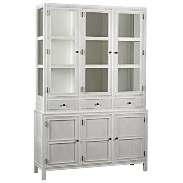 Elegant Noir Colonial White Wash Hutch for Your Home