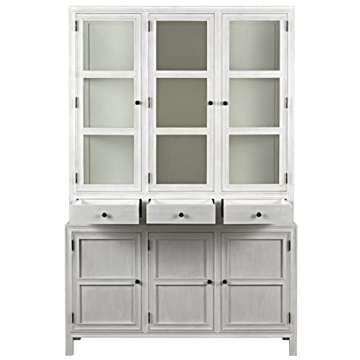 Elegant Noir Colonial White Wash Hutch for Your Home