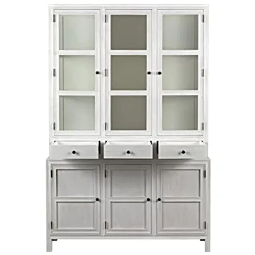 Elegant Noir Colonial White Wash Hutch for Your Home