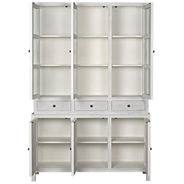 Elegant Noir Colonial White Wash Hutch for Your Home