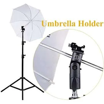 FOTYRIG Camera Speedlite Mount Flash Stand Bracket Umbrella Mount Holder Shoe Mount Compatible with Nikon Pentax Olympus Nissin Metz and Other Speedlite Flashes E Type-2 Pack