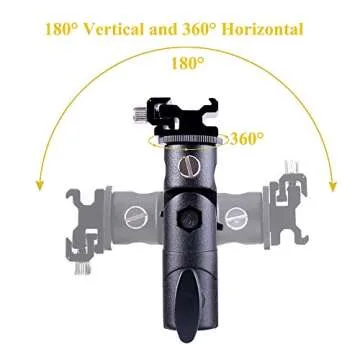 FOTYRIG Camera Speedlite Mount Flash Stand Bracket Umbrella Mount Holder Shoe Mount Compatible with Nikon Pentax Olympus Nissin Metz and Other Speedlite Flashes E Type-2 Pack