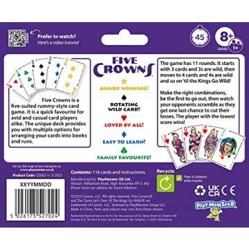 PlayMonster Five Crowns - Rummy Game Fun For Everyone
