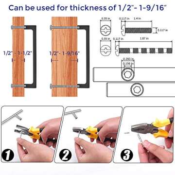 Ravinte 30 Pack Durable 5 Inch Matte Black Cabinet Pulls