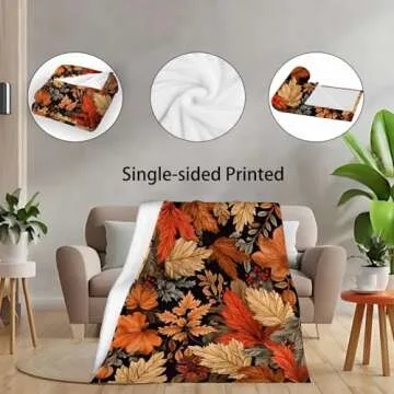 YucZiken Luxurious Autumn Leaf Throw Blanket for All
