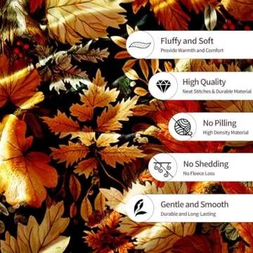 YucZiken Luxurious Autumn Leaf Throw Blanket for All