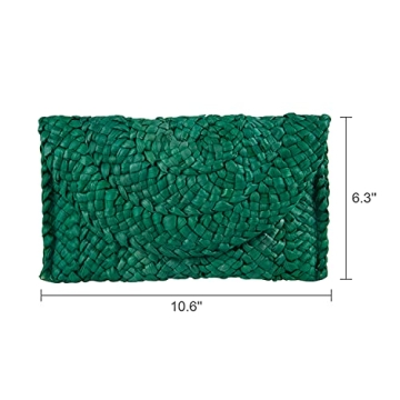 Freie Liebe Straw Clutch Purses for Women Summer Beach Bags Envelope Woven Clutch Handbags