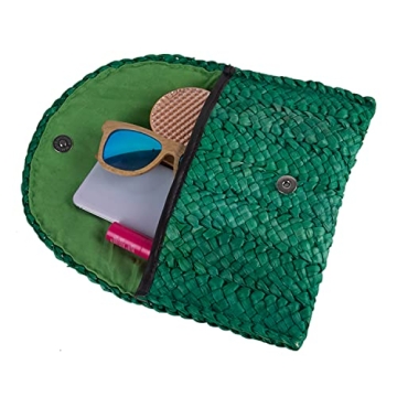 Freie Liebe Straw Clutch Purses for Women Summer Beach Bags Envelope Woven Clutch Handbags