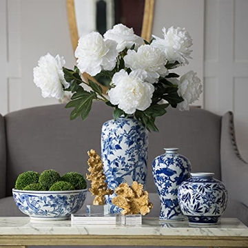 A&B Home Blue & White Porcelain Vase for Elegant Decor
