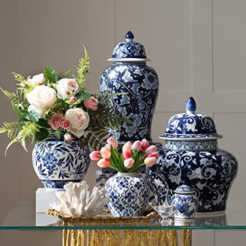 A&B Home Blue & White Porcelain Vase for Elegant Decor