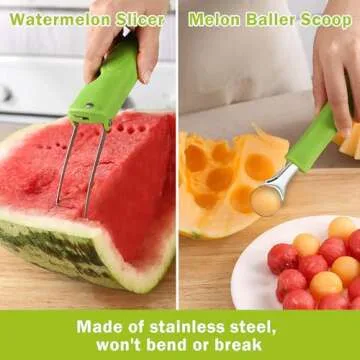 JAYVAR Watermelon Slicer Cutter with Melon Baller Set
