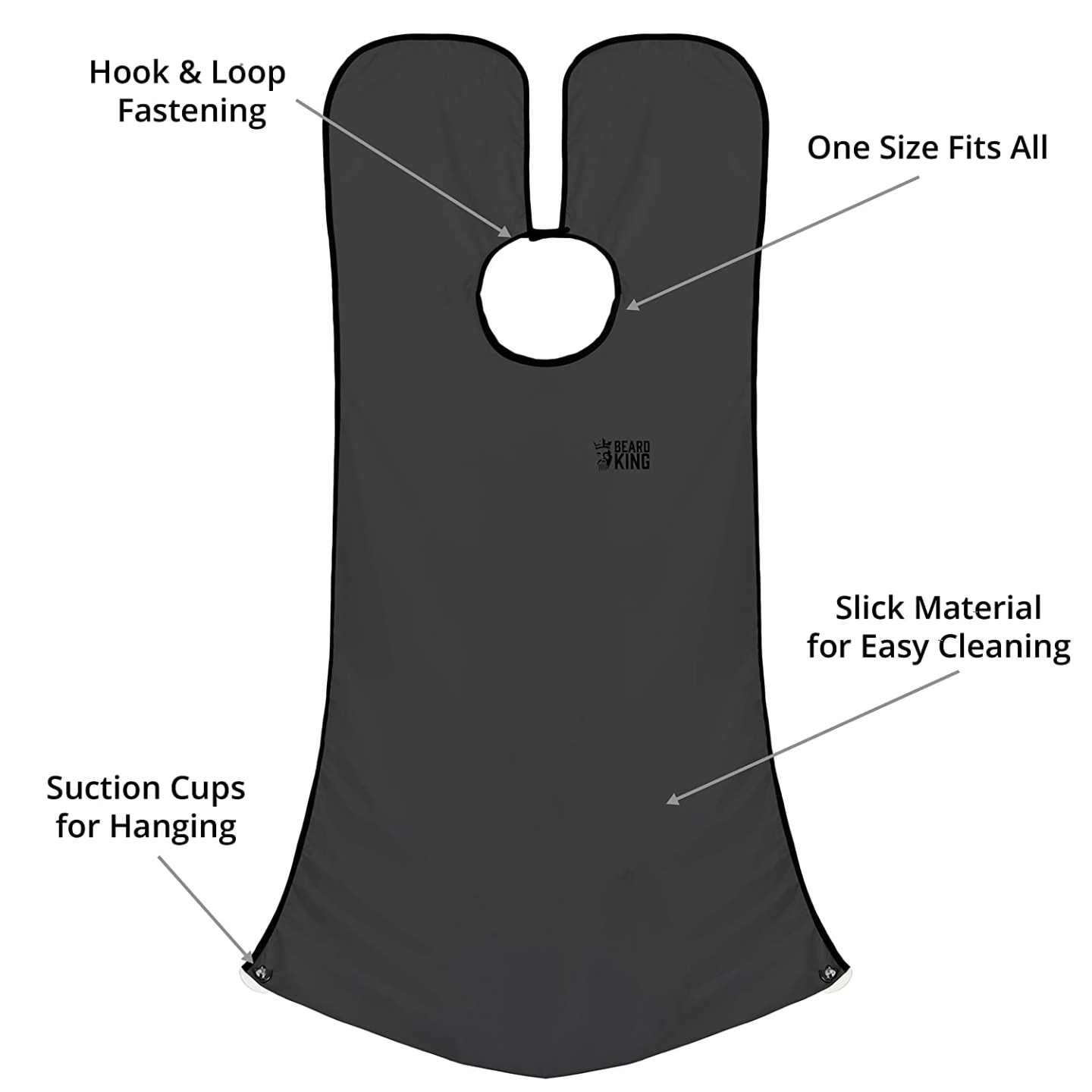 Beard King Bib Apron for Men - Hair Catcher Grooming Cape