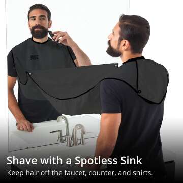 Beard King Bib Apron for Men - Hair Catcher Grooming Cape