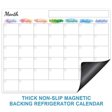 Vibrant Dry Erase Magnetic Calendar for Home Organization
