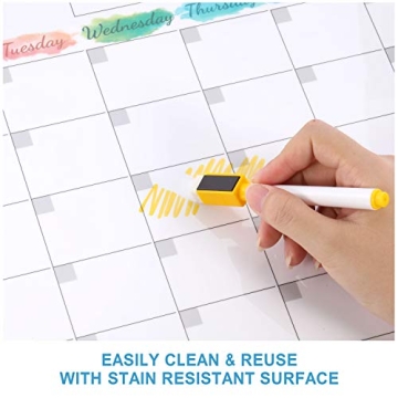 Vibrant Dry Erase Magnetic Calendar for Home Organization