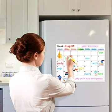 Vibrant Dry Erase Magnetic Calendar for Home Organization