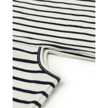 Women's Off Shoulder Short Sleeve Blue Stripe Knit T Shirt 2024 Dressy White Slim Fit Business Casual Tops for Women