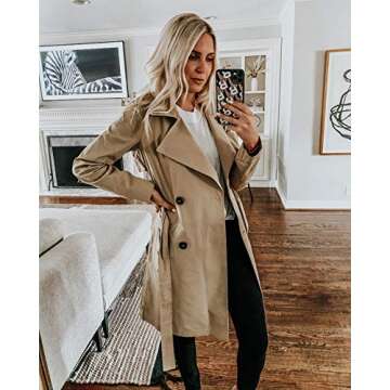 The Drop Women's Elisa Trench Coat Outerwear, -Khaki, XS