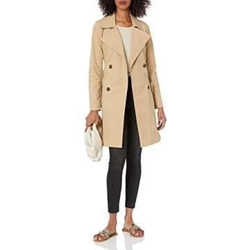 The Drop Women's Elisa Trench Coat Outerwear, -Khaki, XS