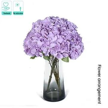 Kimura's Cabin 2 Bouquets Fake Hydrangea Flowers for Decor