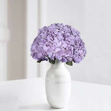 Kimura's Cabin 2 Bouquets Fake Hydrangea Flowers for Decor