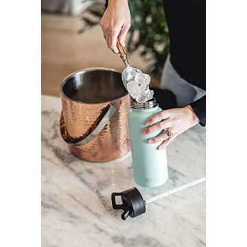 Simple Modern Insulated Water Bottle and Straw Lid Reusable Wide Mouth Stainless Steel Flask Thermos 40oz (1.2L), Pattern: Dreamcicle