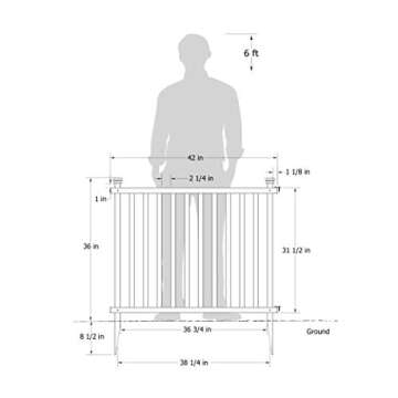 3ft H x 3.5ft W (2 Panels) No Dig Zippity Baskenridge Fence Panel Kit, Vinyl Fence Panel, White Vinyl Fences for Yard, Temporary Fence for Backyard, White Picket Fence Garden Border, DIY Fence ZP19037