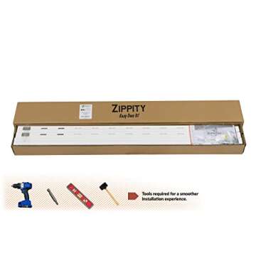 3ft H x 3.5ft W (2 Panels) No Dig Zippity Baskenridge Fence Panel Kit, Vinyl Fence Panel, White Vinyl Fences for Yard, Temporary Fence for Backyard, White Picket Fence Garden Border, DIY Fence ZP19037