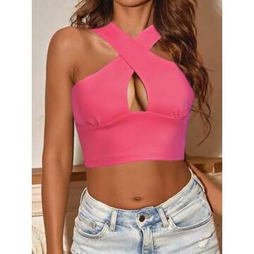Trendy Summer Crop Tops for Women - Sexy Criss Cross Styles