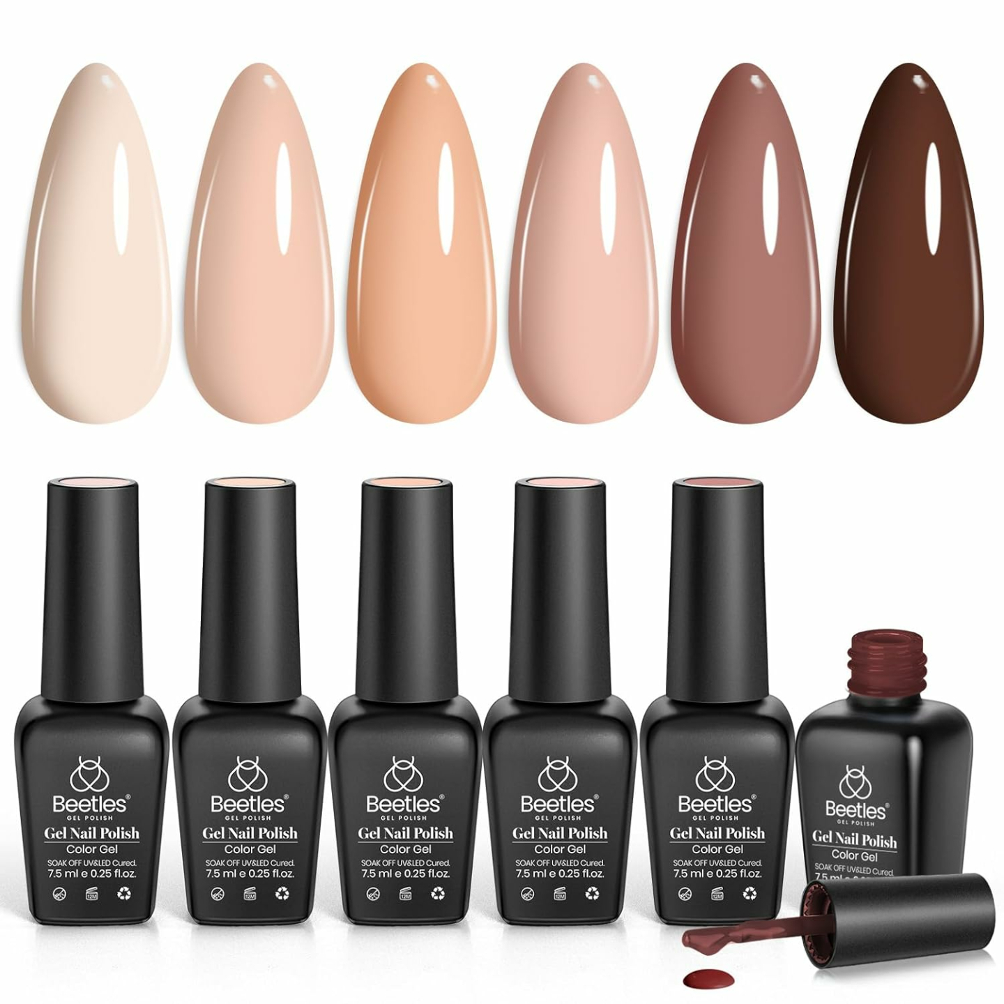 Beetles Gel Polish Skin Tone Collection 6 Colors