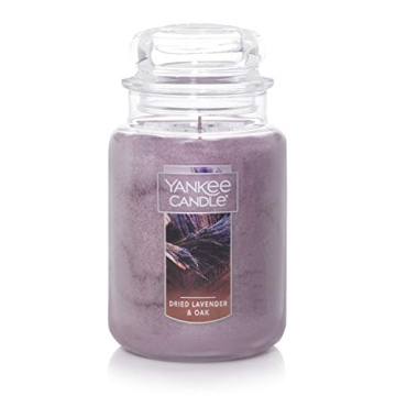 Yankee Candle Dried Lavender & Oak Scented Large Jar Candle with 110 Hours of Burn Time