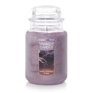 Yankee Candle Dried Lavender & Oak Scented Large Jar Candle with 110 Hours of Burn Time