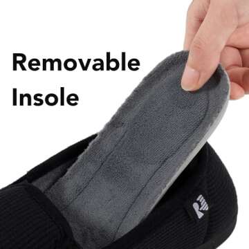 RockDove Women's Two-Tone Hoodback Slipper with Removable Insole, Size 9 US Women, Black