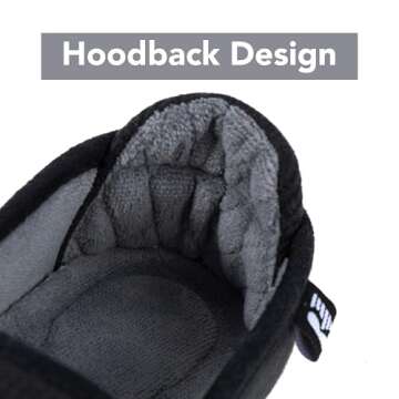 RockDove Women's Two-Tone Hoodback Slipper with Removable Insole, Size 9 US Women, Black