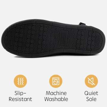 RockDove Women's Two-Tone Hoodback Slipper with Removable Insole, Size 9 US Women, Black