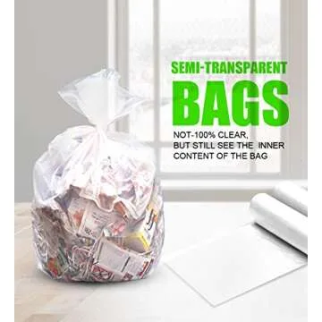 FORID Clear Small Trash Bags - 4 Gallon Garbage Bags Wastebasket Bin Liners 220 Count Plastic Trash ...