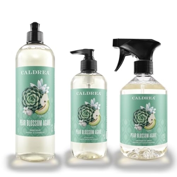 Caldrea Pear Blossom Agave Scrub + Shine Set - Cleaning Essentials for a Fragrant Home