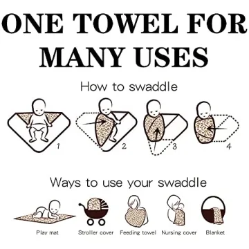 Konssy Baby Girl Newborn Receiving Blanket Set with Headband