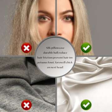 Mulberry Silk Pillow Cases for Hair & Skin - Queen Size