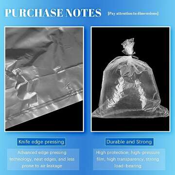 WFPLUS 100 Pack 18 x 24 inch 1 Mil Clear Plastic Flat Poly Bags Clothing Merchandise Bags for Food Bread Dough Clothes Packaging Storage Gift Bag Shipping T-Shirts Pants
